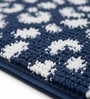 Blue Floral Microfiber 24X16 Inches Anti-Skid Door Mat
