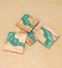 Blue Mango Wood (Set of 4) Coasters
