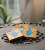 Blue Mango Wood (Set of 4) Resin Coasters