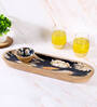 Blue Mango wood 12 Inch Oval Appetizer Platters