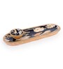 Blue Mango wood 12 Inch Oval Appetizer Platters