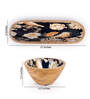 Blue Mango wood 12 Inch Oval Appetizer Platters