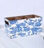 Blue Mdf Bird Mdf Wood Square 1 Pcs Cutlery Holder