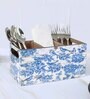 Blue Mdf Bird Mdf Wood Square 1 Pcs Cutlery Holder