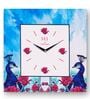 Blue MDF Framed Wall Clock
