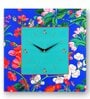 Blue MDF Framed Analog Wall Clock