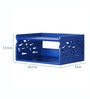 Engineered Wood Wall Mounted Set Top Box Holder in Blue Colour