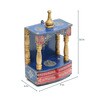 Blue Wood Wall Mounted Mandir Without Door