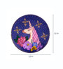 Blue Mdf Areum Wooden Wall Decor Plate