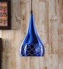 Noric Blue Metal Hanging Light