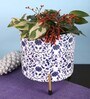 Blue Metal Amora Desk Pot
