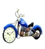 Blue Metal Analog Wall Clock
