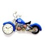 Blue Metal Analog Wall Clock