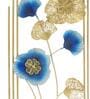 Blue Metal Rectangle Flower Wall Hanging