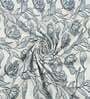 Blue Metro 186 TC Cotton Double Bedsheet With 2 Pillow Covers