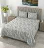 Blue Metro 186 TC Cotton King Bedsheet With 2 Pillow Covers