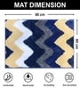 Blue Microfiber 16x24 Inches Super Soft Bath Mat