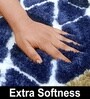 Blue Microfiber 16x24 Inches Super Soft Bath Mat