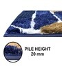 Blue Microfiber 16x24 Inches Super Soft Bath Mat