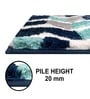 Blue Microfiber 16x24 Inches Super Soft Bath Mat