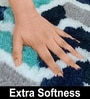Blue Microfiber 16x24 Inches Super Soft Bath Mat