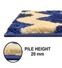 Blue Microfiber 16x24 Inches Super Soft Bath Mat