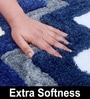 Blue Microfiber 16x24 Inches Super Soft Bath Mat