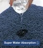 Blue Microfiber 18x30 Inches Soft Bath Mat