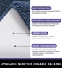 Blue Microfiber 18x30 Inches Soft Bath Mat