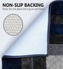 Blue Microfiber 24x16 Inches Anti-Skid Bath Mat