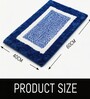 Blue Microfiber 24x16 Inches Anti-Skid Door Mat