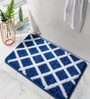Blue Microfiber Premium Dense 1400 GSM 24x16 Inches Anti-Skid Door Mat