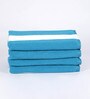 Blue Microfibre 250 Gsm 4 Pieces Towel Set
