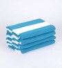 Blue Microfibre 250 Gsm 4 Pieces Towel Set