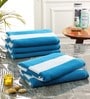 Blue Microfibre 250 GSM Set of 5 Bath Towels