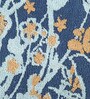 Blue Microfiber 55 x 22 Inches Machine Made Floor Runner