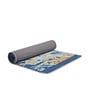 Blue Microfiber 55 x 22 Inches Machine Made Floor Runner
