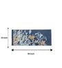 Blue Microfiber 55 x 22 Inches Machine Made Floor Runner