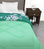 Blue Microfiber Abstract 180 GSM Fusion Reversible Single Comforter