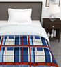 Blue Microfiber Abstract 180 GSM Fusion Reversible Single Comforter