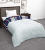 Blue Microfiber Abstract 180 GSM Fusion Reversible Single Comforter