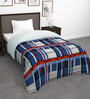 Blue Microfiber Abstract 180 GSM Fusion Reversible Single Comforter