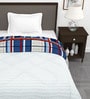 Blue Microfiber Abstract 180 GSM Fusion Reversible Single Comforter