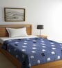 Blue Microfiber Abstract 250 GSM Single Blanket