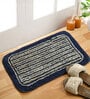 Blue Microfiber AntiSkid 16 X 24 Inches Bath Mat