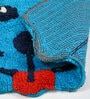 Blue Microfiber AntiSkid 18 X 28 Inches Dog Shaped Bath Mat