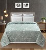 Seagreen & White Paisley Reversible 180 GSM Double Bed AC All Season Comforter