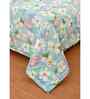 Blue Microfiber Floral 180 GSM Double Size Reversible Comforter