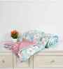 Blue Microfiber Floral 180 GSM Double Size Reversible Comforter