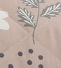 Fawn & White Floral Reversible 180 GSM Double Bed AC All Season Comforter